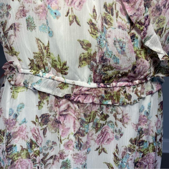 NWT small, LC Lauren Conrad, midi dress, purple, pink and blue floral dress - Picture 4 of 7